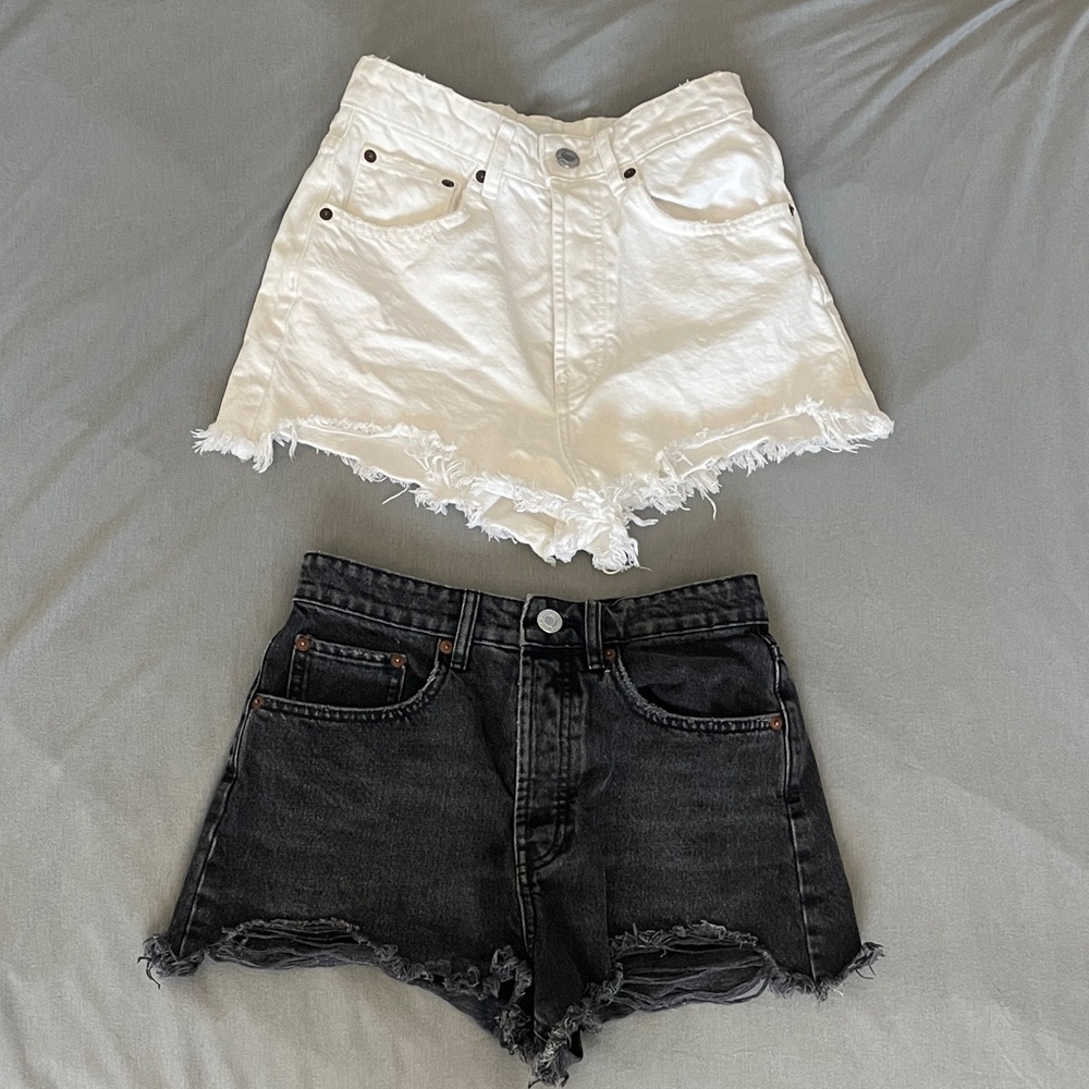 2 Pairs Of Zara Jean Shorts